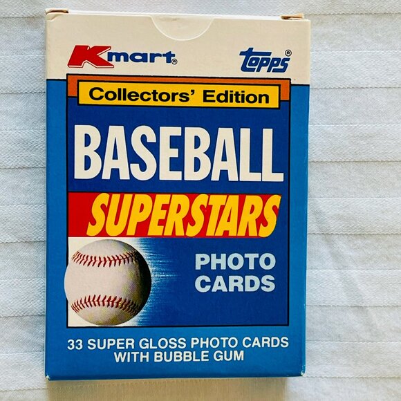 TOPPS KMART COLLECTORS' EDITION. 33 BASEBALL SUPERSTARS SUPER GLOSS PHOTO CARDS… - Picture 1 of 4